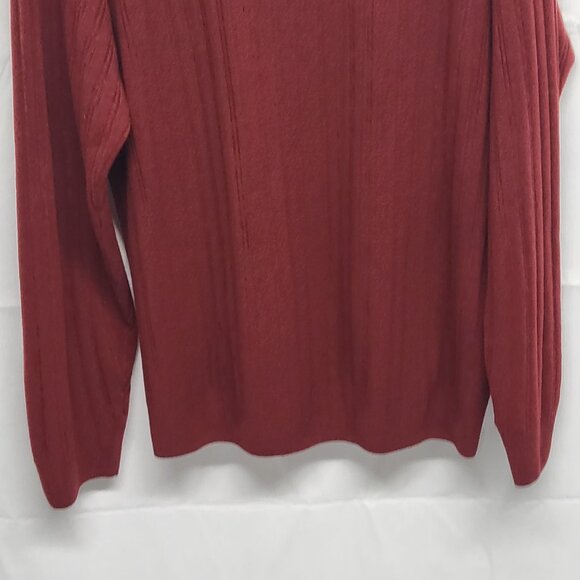 Vintage Dockers Mens Sweater Polo 3XLT Cable Knit Long Sleeve Collar Burgandy - Picture 9 of 12